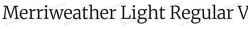 Merriweather Light Regular Version字体转换